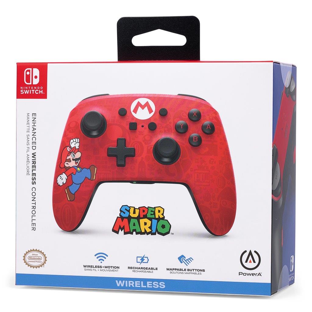 PowerA Enhanced Wireless Controller for Nintendo Switch - Here We Go Mario (PowerA)