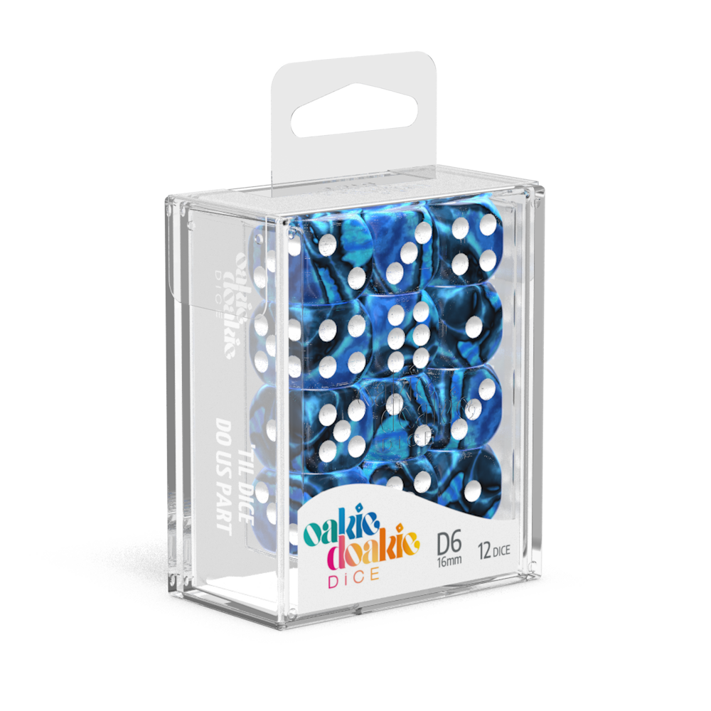 Oakie Doakie Dice Gemidice - Twilight Stone 16mm D6 Set Of 12