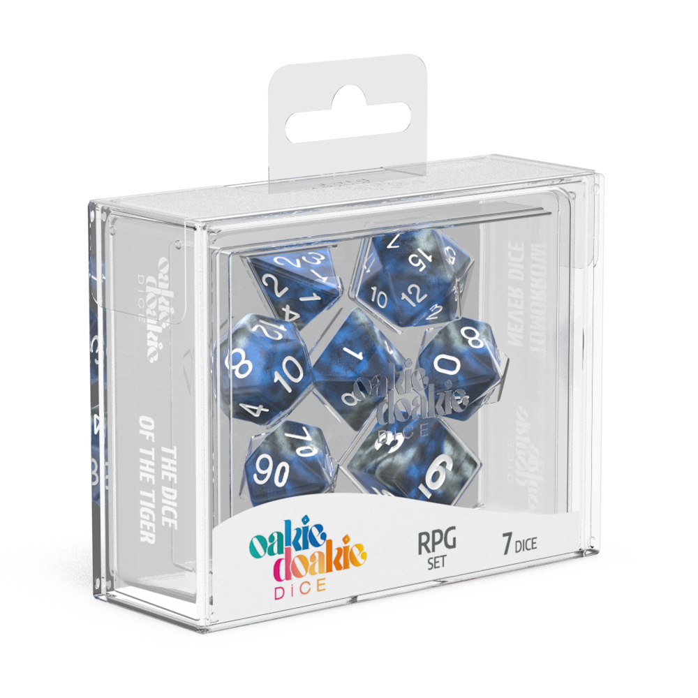Oakie Doakie Dice Gemidice - Liquid Steel RPG Dice Set