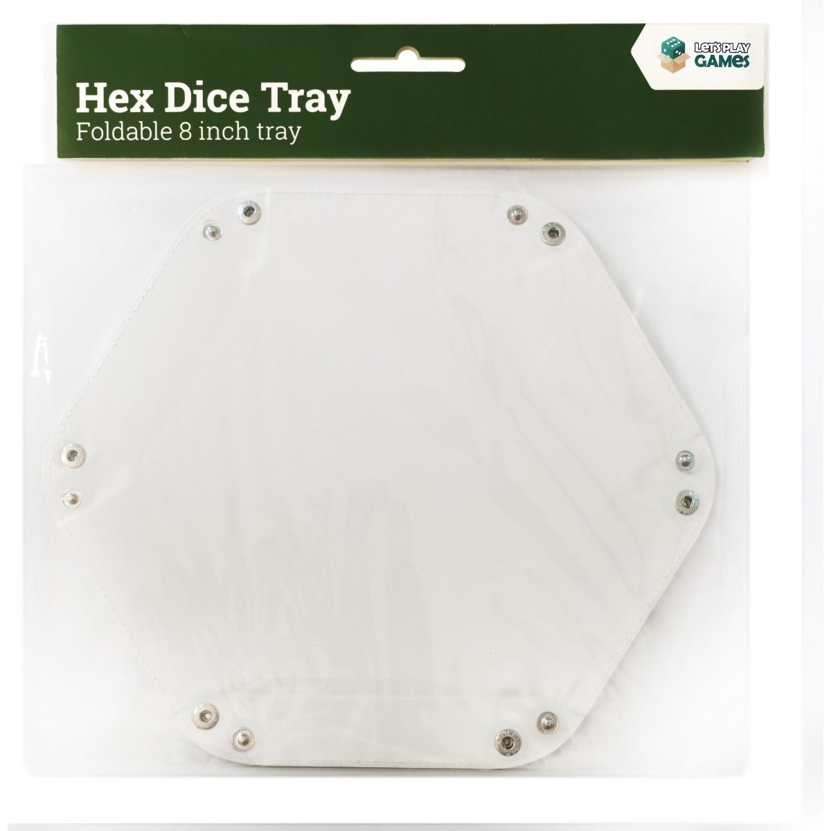 Hex Dice Tray 8" - White (LPG Essentials)
