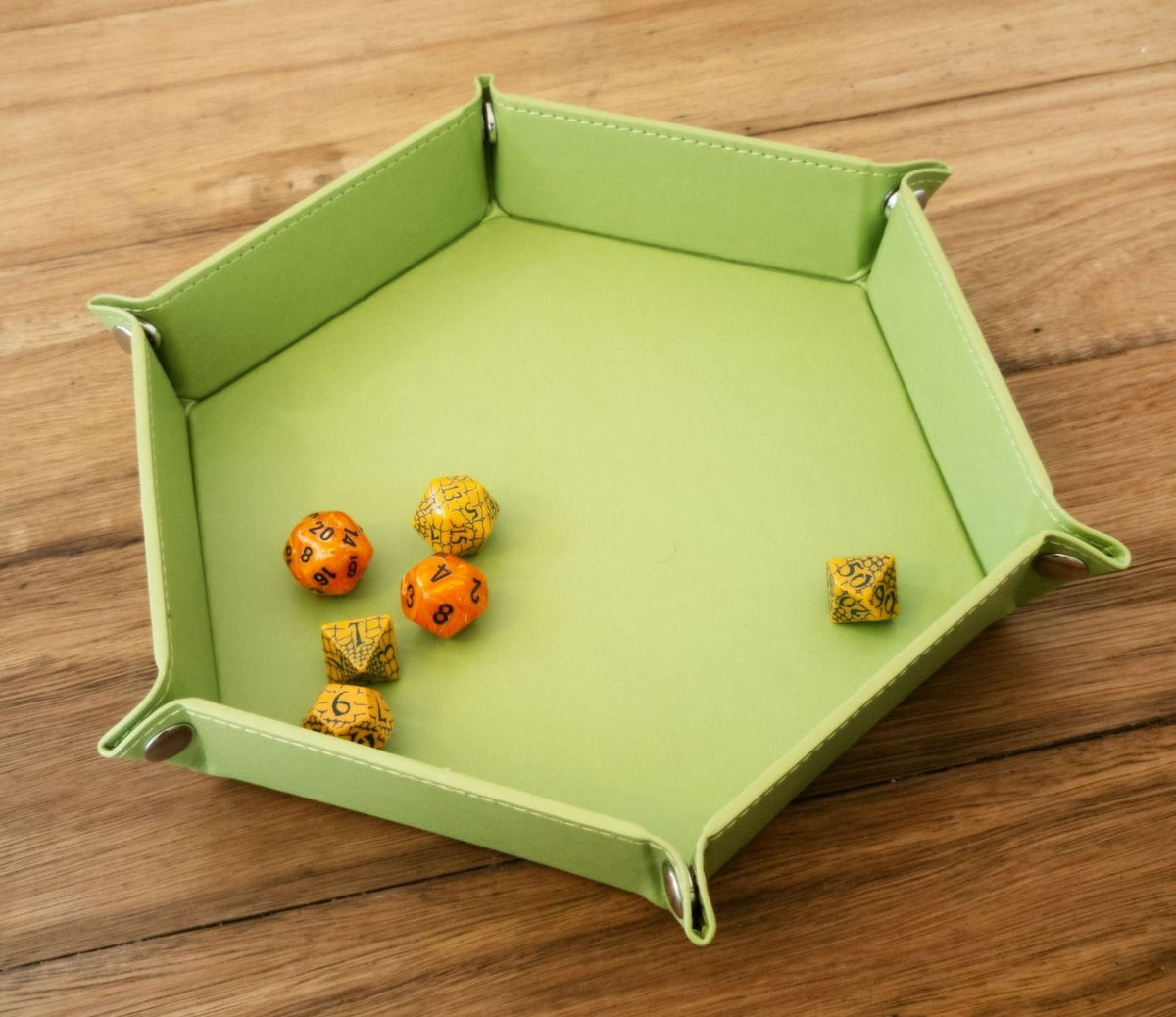 Hex Dice Tray 8" - Green (LPG Essentials)
