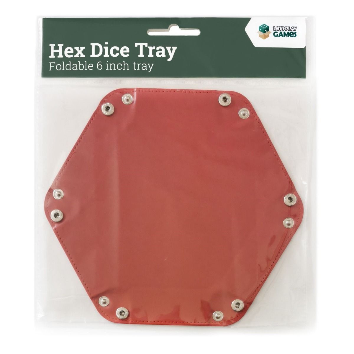 Hex Dice Tray 6" - Red (LPG Essentials)