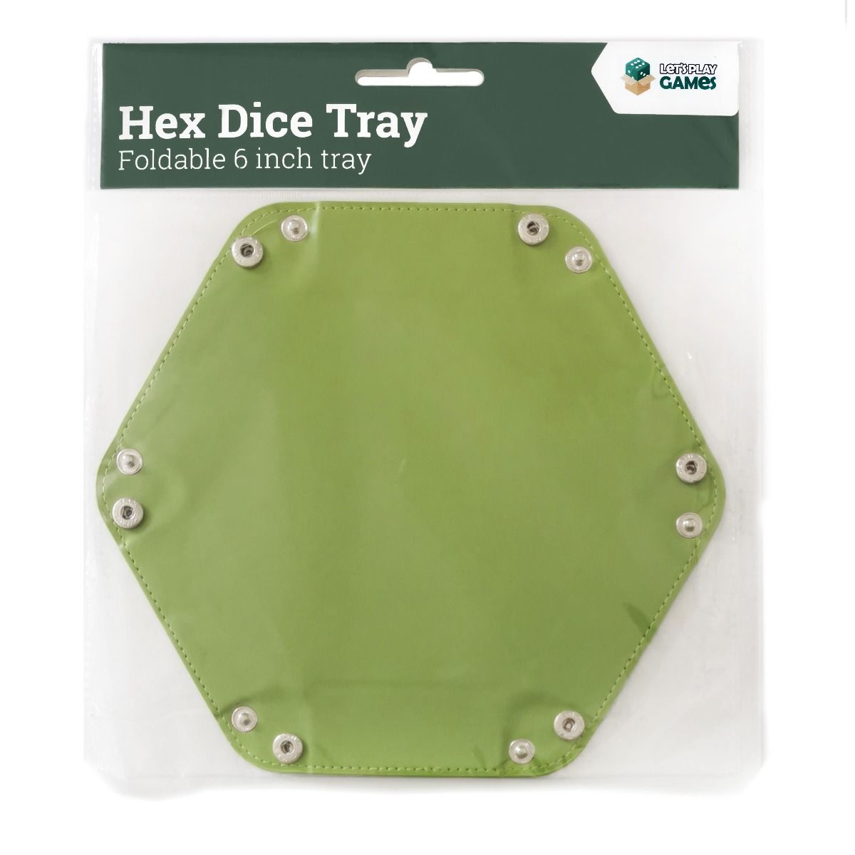 Hex Dice Tray 6" - Green (LPG Essentials)
