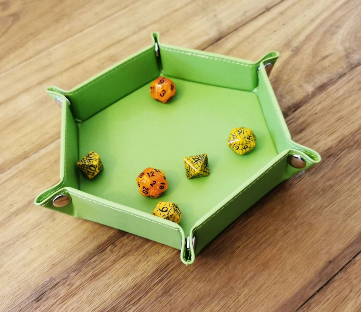 Hex Dice Tray 6" - Green (LPG Essentials)