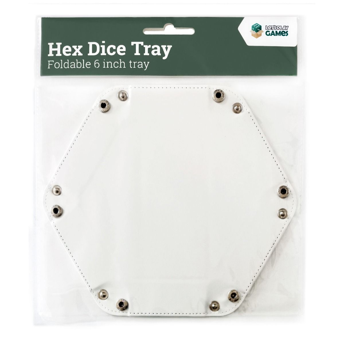 Hex Dice Tray 6" - White (LPG Essentials)