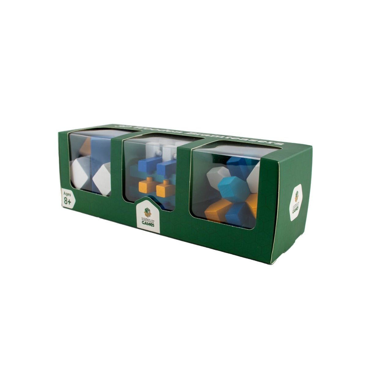 3D Wooden Brainteaser: Triple Pack (Let's Play Games)