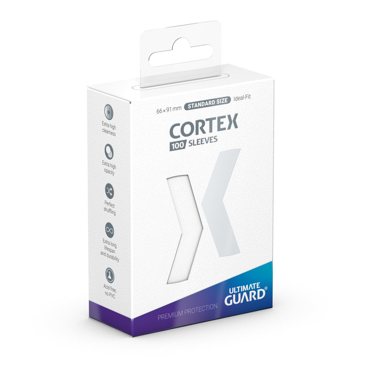 Ultimate Guard Cortex Sleeves - White - Standard-Size (100 Sleeves)
