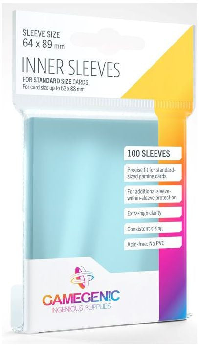 Gamegenic Inner Card Sleeves - 64 x 89mm (100 Sleeves)
