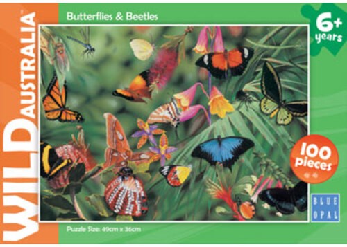 Blue Opal - Wild Aust Butterflies & Beetles 100pc