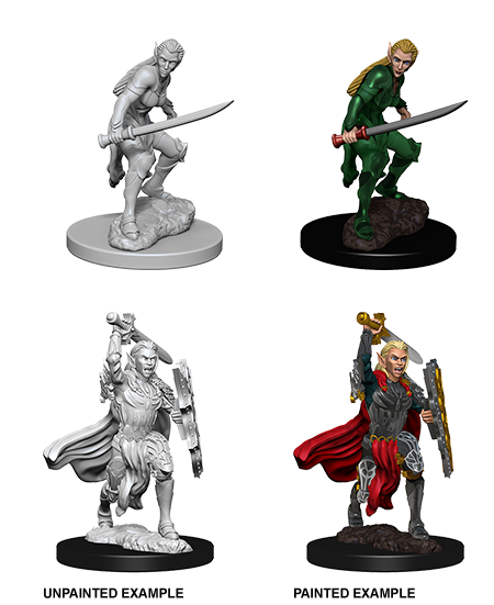 D&D - Female Elf Fighter (Nolzurs Marvelous Unpainted Miniatures)