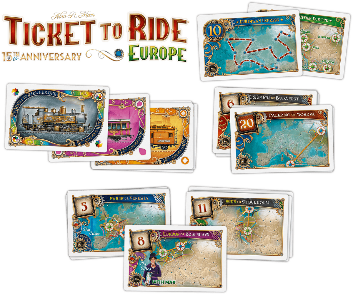 Ticket to Ride Europe 15th Anniversary Edition