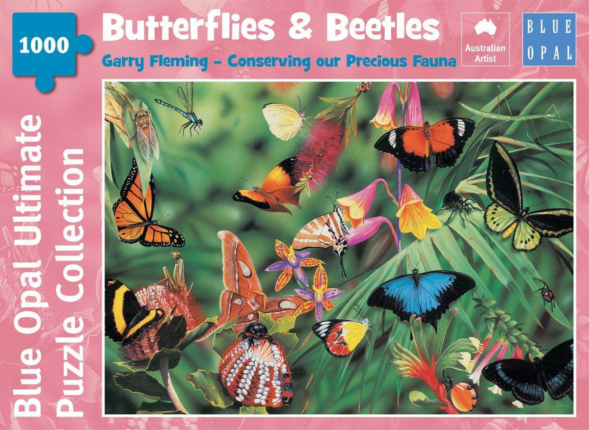 Blue Opal Garry Fleming Butterflies & Beetles 1000pc Puzzle