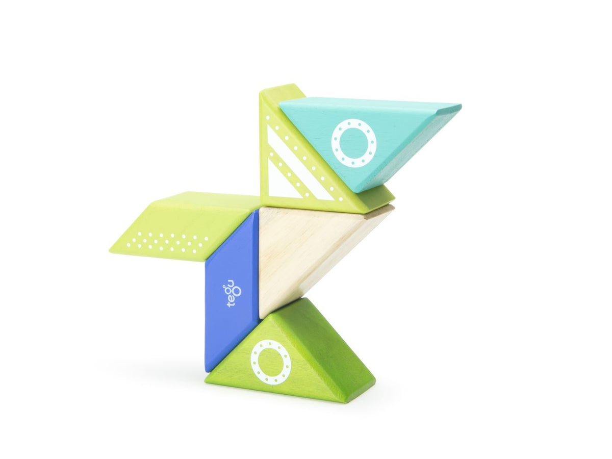 Tegu Magnetic Wooden Blocks - Travel Pals - Spaceship