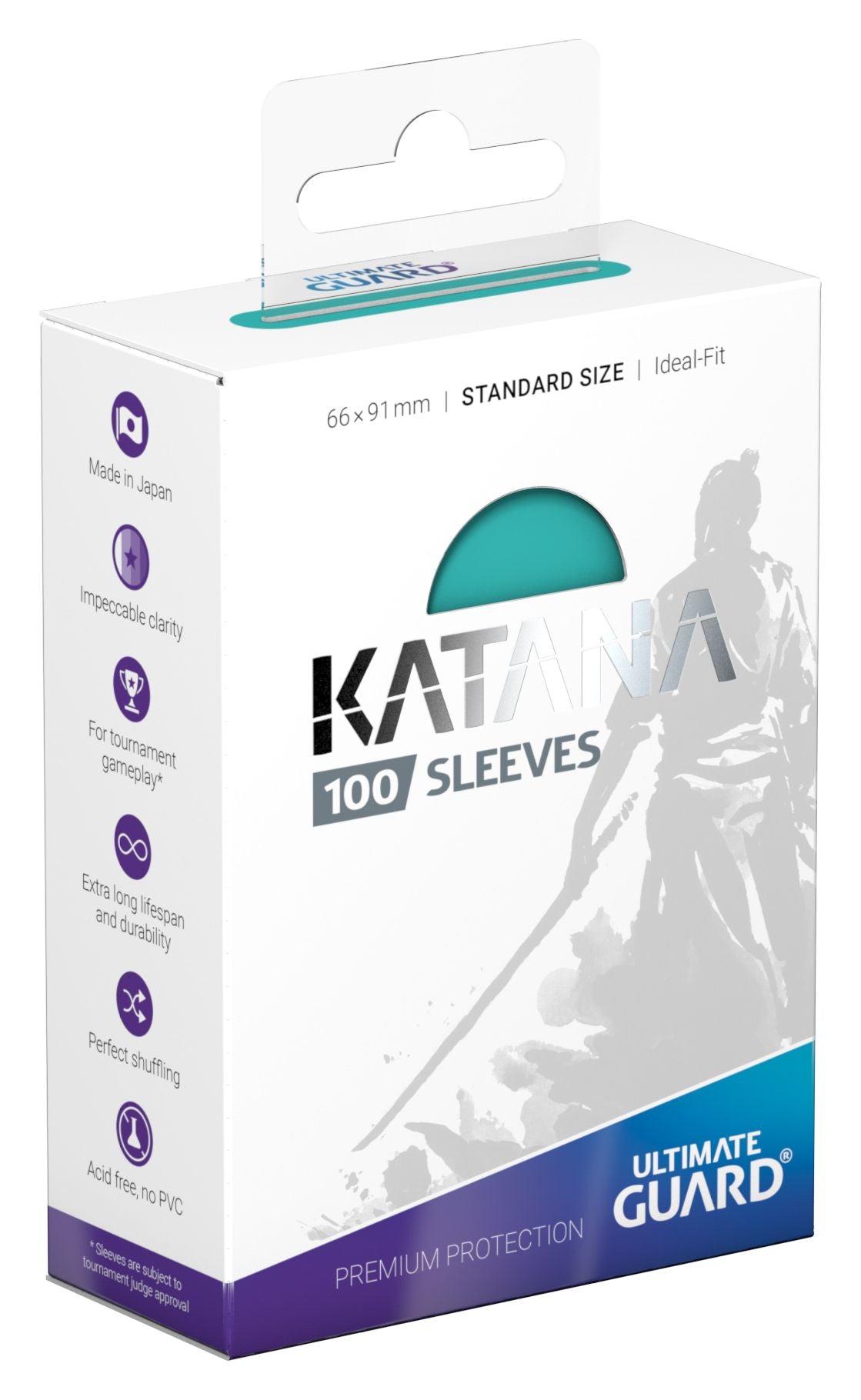 Ultimate Guard Katana Sleeves - Turquoise - Standard-Size (100 Sleeves)