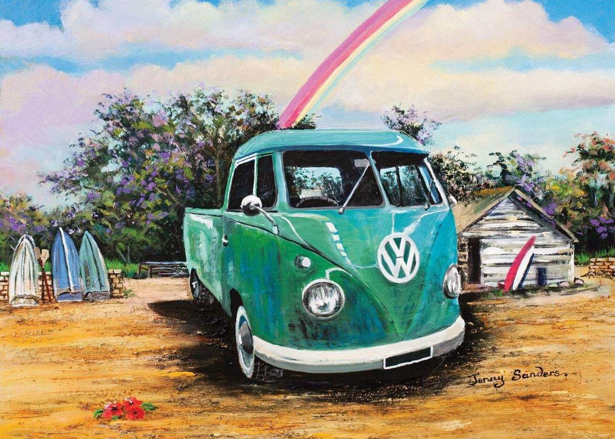 Jenny Sanders: Green Kombi Ute 1000pc (Blue Opal Puzzle)