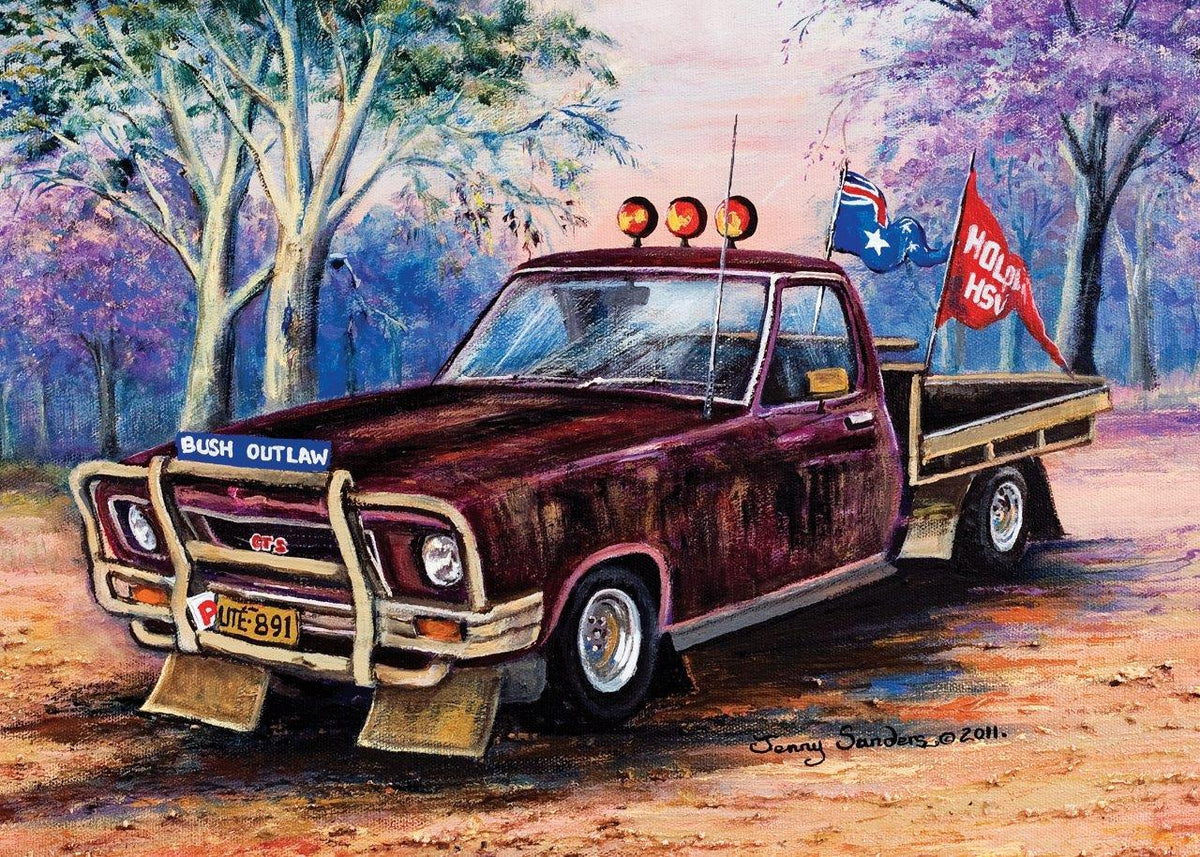 Jenny Sanders: Maroon Ute 1000pc (Blue Opal Puzzle)