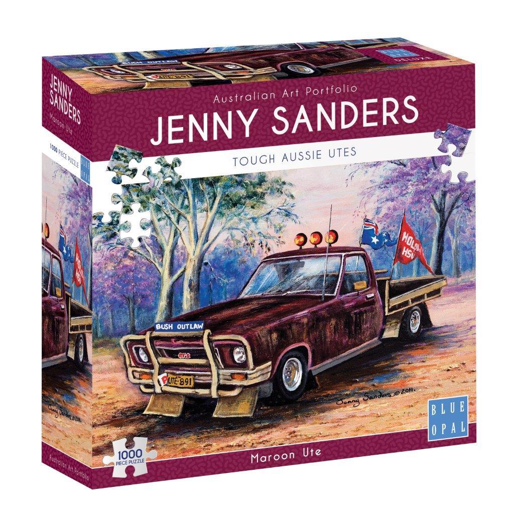 Jenny Sanders: Maroon Ute 1000pc (Blue Opal Puzzle)