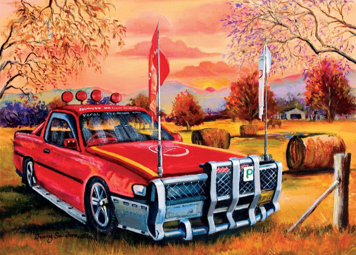 Jenny Sanders: Red Ute in the Bush 1000pc (Blue Opal Puzzle)