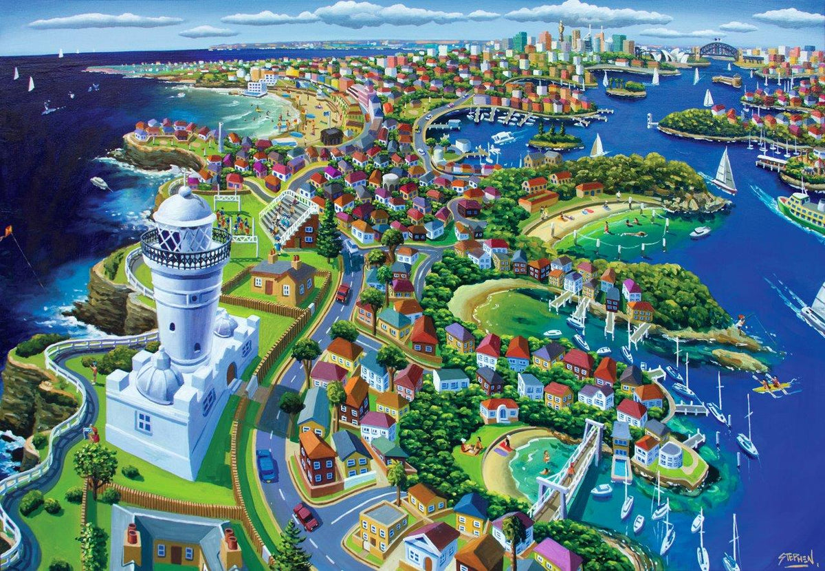 Stephen Evans: Macquarie Lighthouse 1000pc (Blue Opal Puzzle)