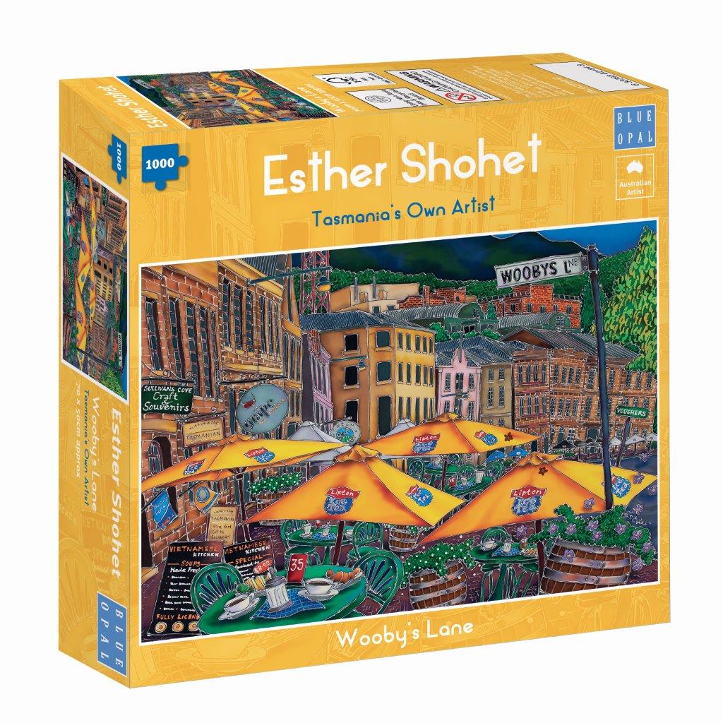 Esther Shohet: Woobys Lane 1000pc (Blue Opal Puzzle)