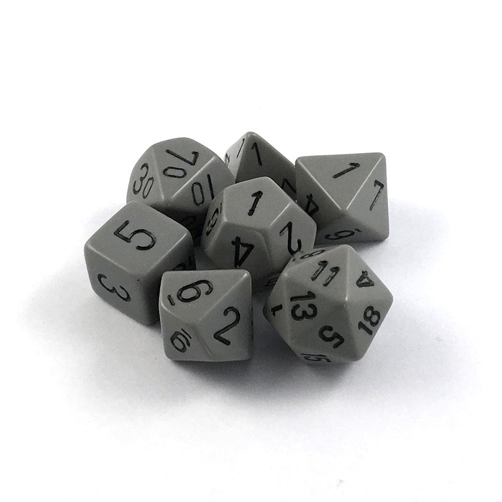CHX 25410 Opaque Dark Grey/black (Polyhedral 7-Die Set)