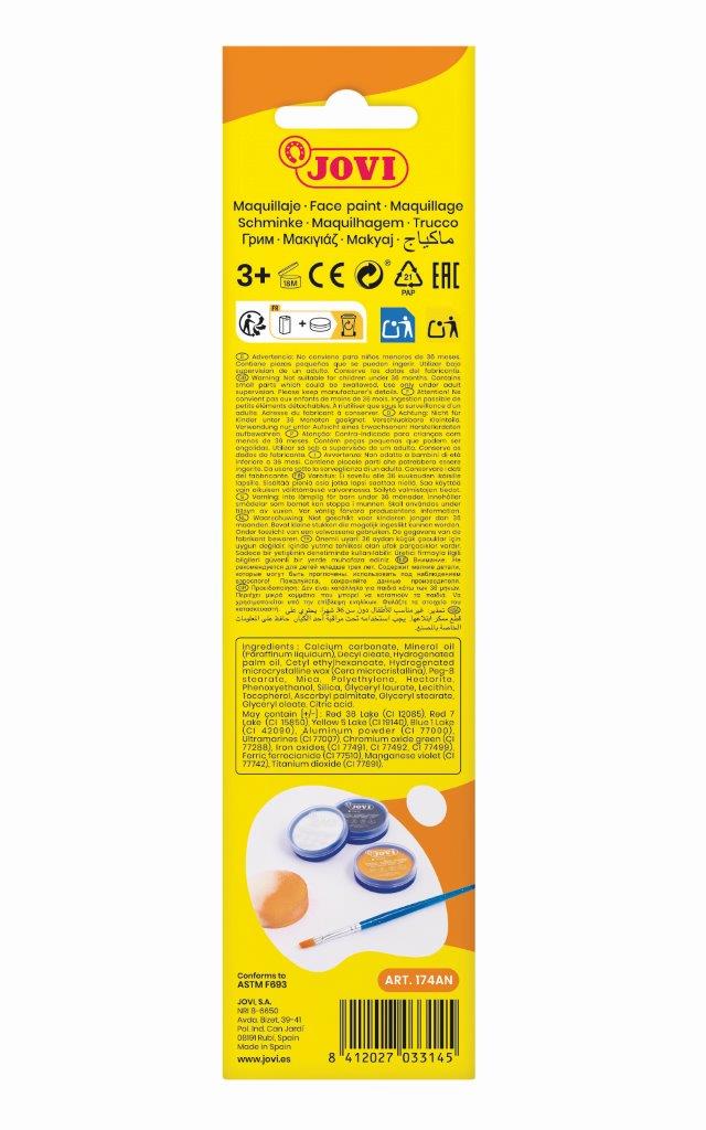 Jovi - Face Paint - 3x8ml Animal World