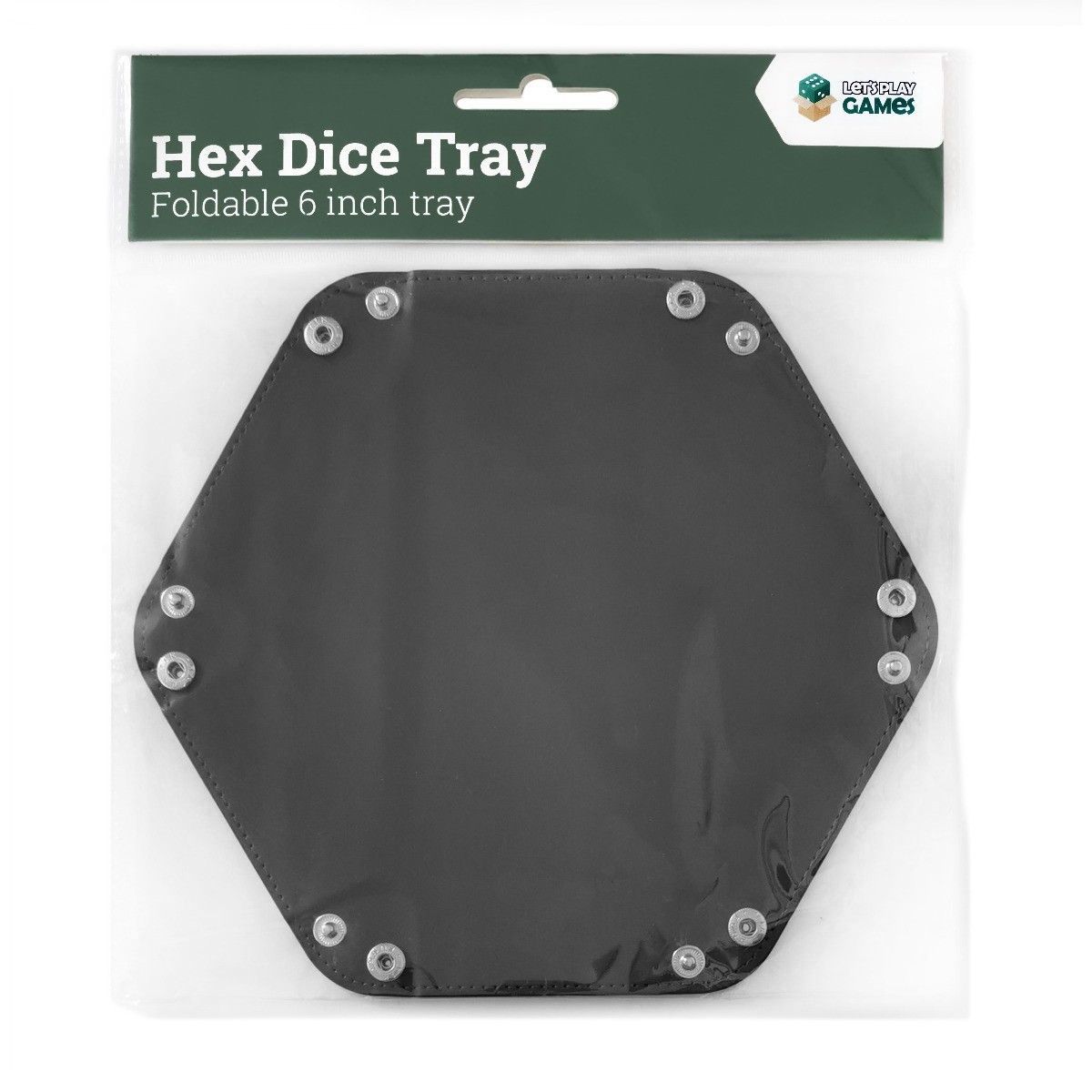 Hex Dice Tray 6" - Black (LPG Essentials)