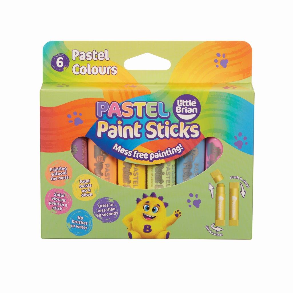 Little Brian Paint Sticks - Pastel 6pk