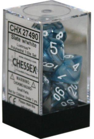 CHX 27490 Lustrous Slate/white (Polyhedral 7-Die Set)