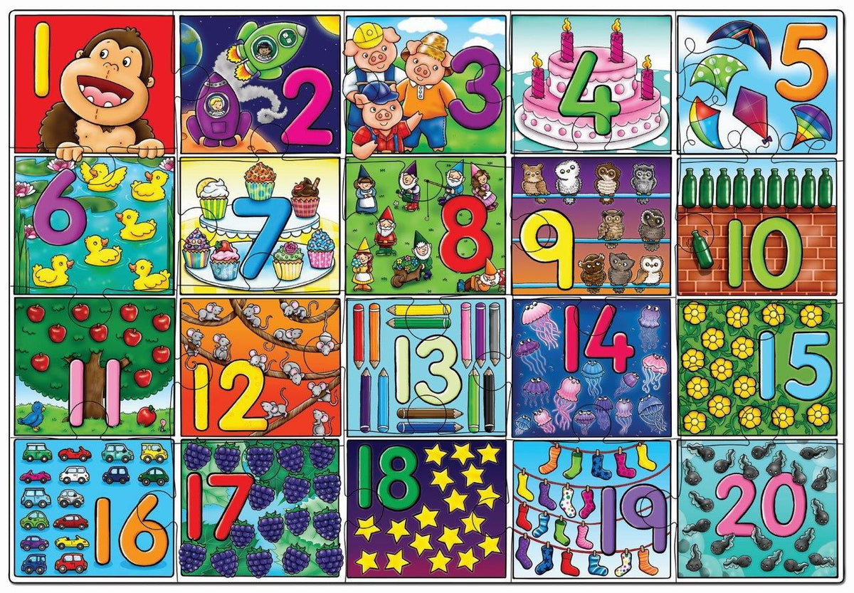 Orchard Jigsaw - Big Number Puzzle And Poster 20pc