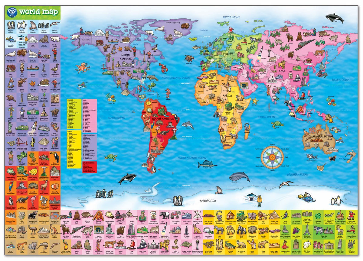 Orchard Jigsaw - World Map Puzzle And Poster 150pc
