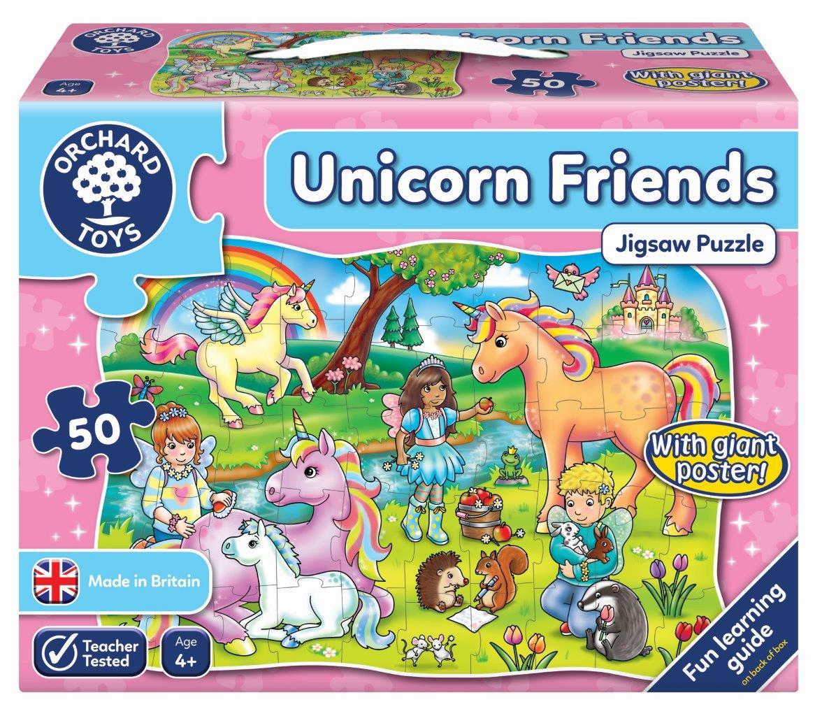 Orchard Jigsaw - Unicorn Friends Puzzle And Poster 50pc