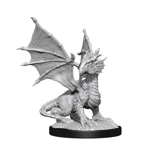 D&D - Silver Dragon Wyrmling & Female Halfling (Nolzurs Marvelous Unpainted Miniatures)