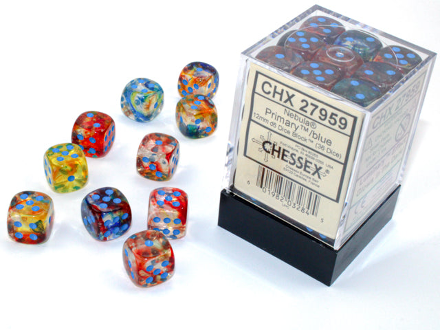 CHX 27959 Nebula Primary/blue Luminary (12mm D6 36-Dice Set)