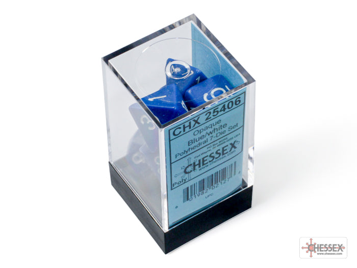 CHX 25406 Opaque Blue/white (Polyhedral 7-Die Set)