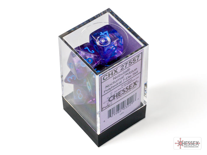 CHX 27557 Nebula Nocturnal/blue Luminary (Polyhedral 7-Die Set)