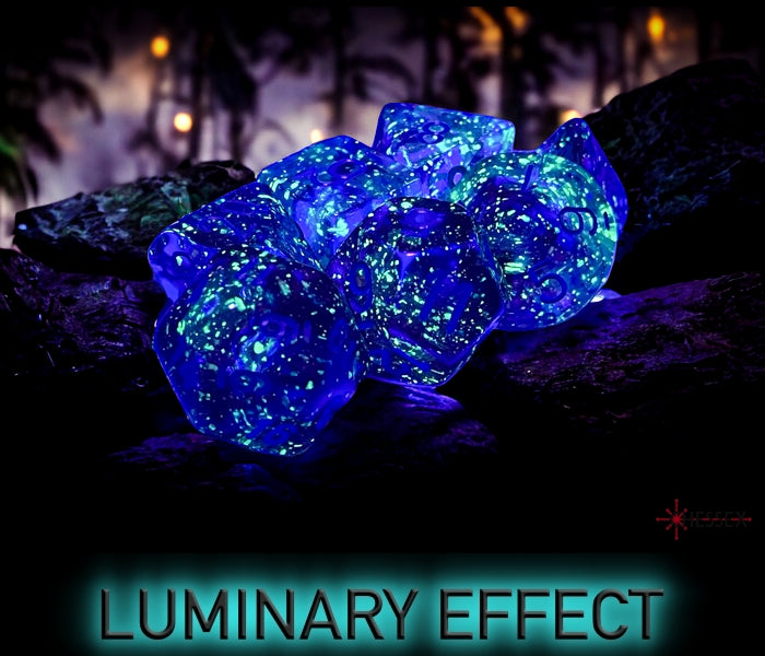 CHX 27557 Nebula Nocturnal/blue Luminary (Polyhedral 7-Die Set)