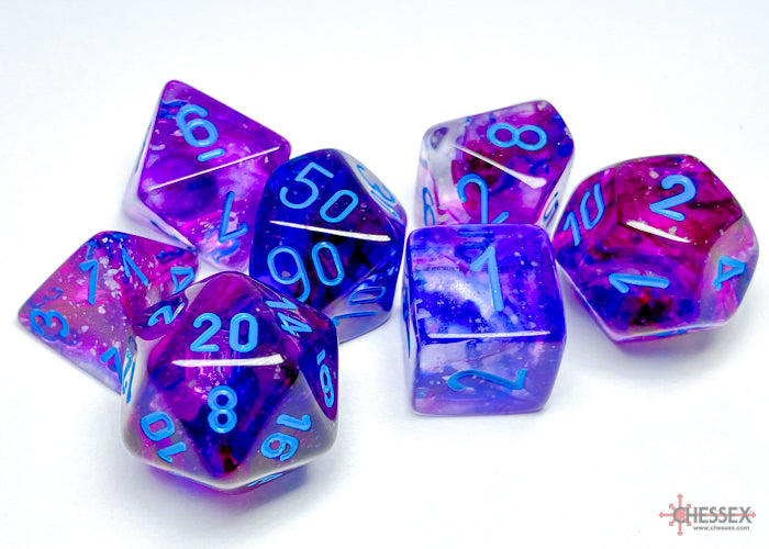 CHX 27557 Nebula Nocturnal/blue Luminary (Polyhedral 7-Die Set)