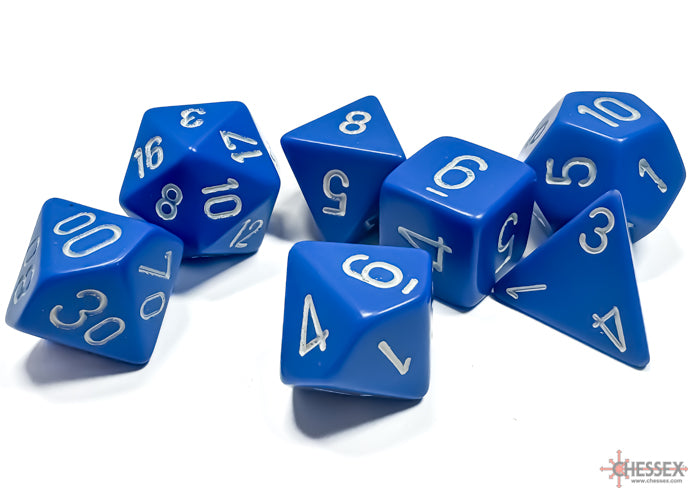 CHX 25406 Opaque Blue/white (Polyhedral 7-Die Set)