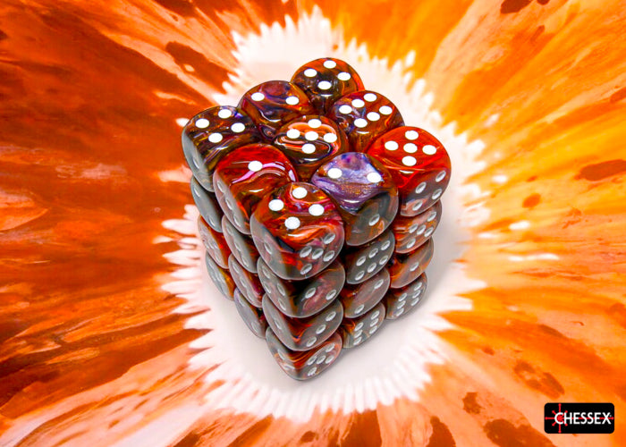 CHX 27943 Festive Symphony/white (12mm D6 36-Dice Set)