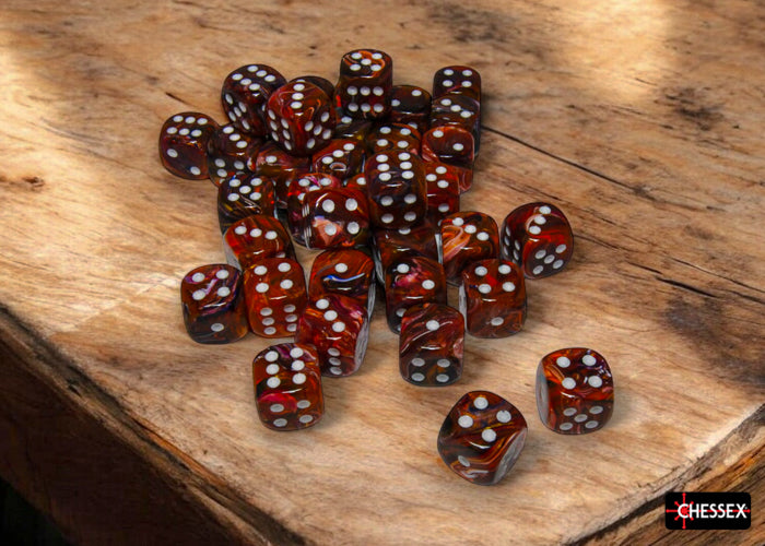 CHX 27943 Festive Symphony/white (12mm D6 36-Dice Set)