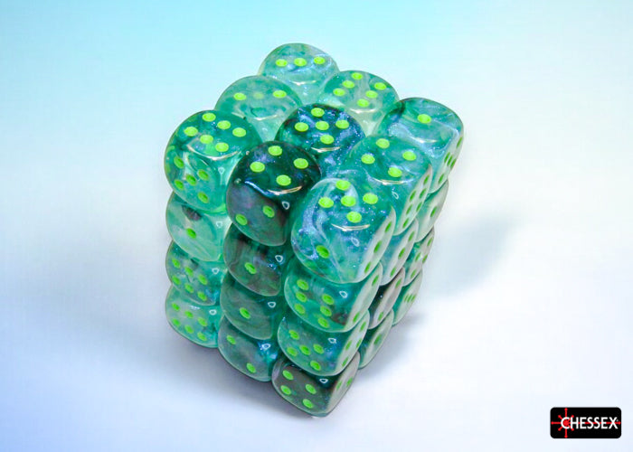 CHX 27995 Borealis Kelp/light green Luminary (12mm D6 36-Dice Set)