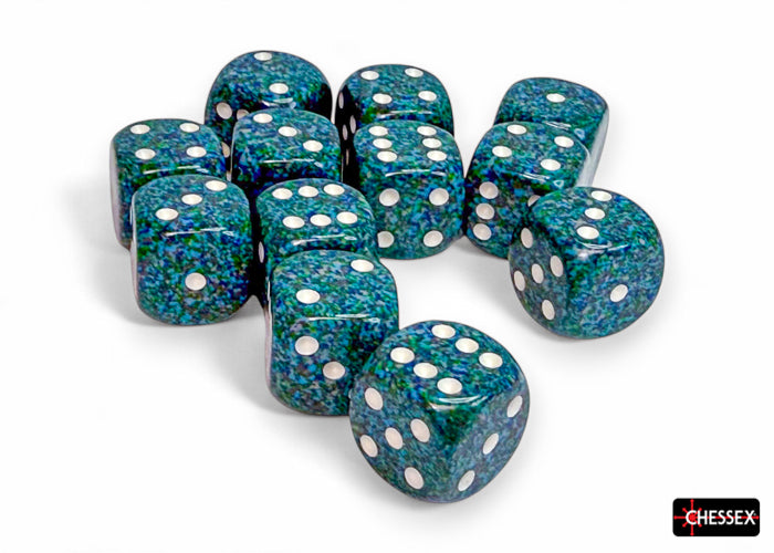 CHX 25716 Speckled Sea (16mm D6 12-Dice Set)