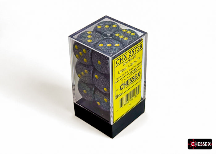 CHX 25728 Speckled Urban Camo (16mm D6 12-Dice Set)