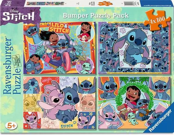 Disney Stitch: Aloha! Bumper Pack 4x100pc [Ravensburger Puzzle]