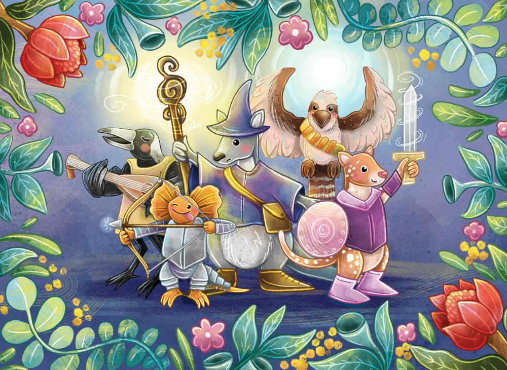 Aussie D&D 5"x5" Gift Card Set (10/pack) [LPG Greeting Cards]