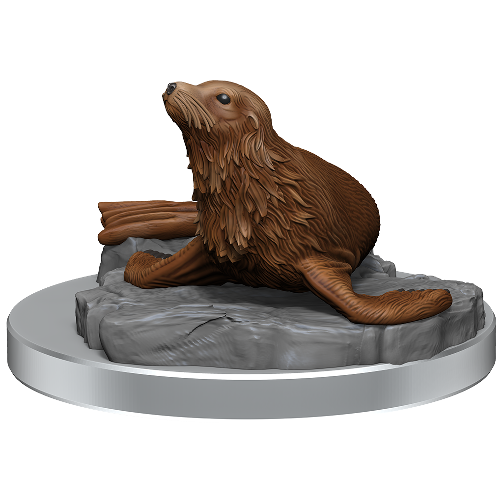 Locathah &amp; Seal (D&amp;D Nolzurs Marvelous Unpainted Miniatures)
