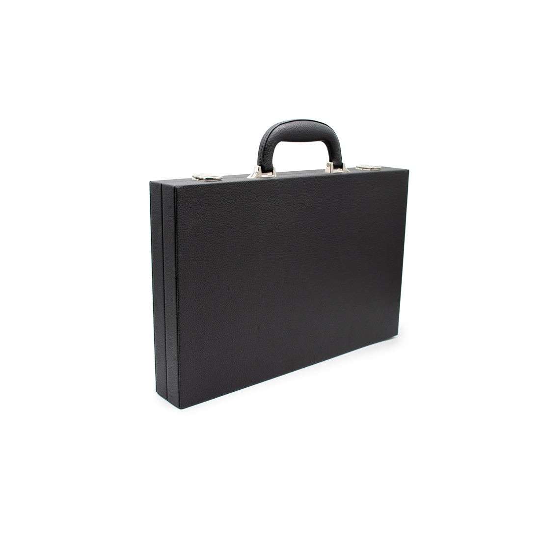 Backgammon - Black Leather Attache Case Set [LPG Classics]