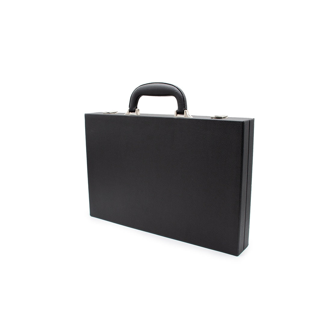 Backgammon - Black Leather Attache Case Set [LPG Classics]