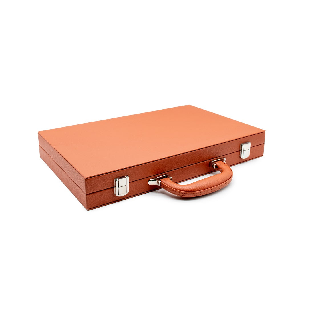 Backgammon - Brown Leather Attache Case Set [LPG Classics]